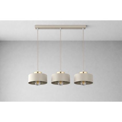 Brilagi - Πολυέλαιος με καλώδιο 3xE27/60W/230V μπεζ/χρυσό
