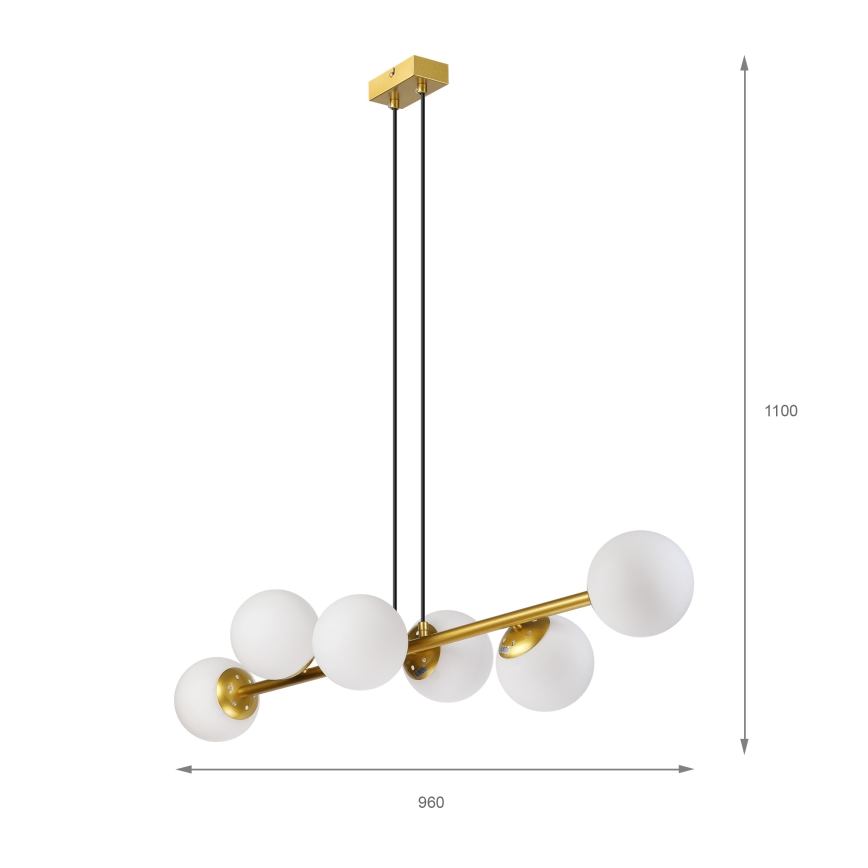Brilagi - Πολυέλαιος με καλώδιο ανάρτησης MALONY 6xE14/20W/230V χρυσός