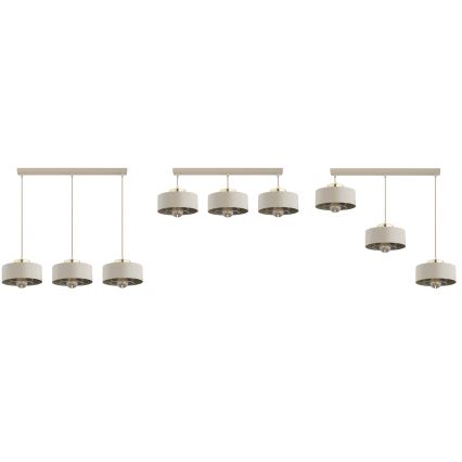 Brilagi - Πολυέλαιος με καλώδιο SPRING 3xE27/60W/230V μπεζ/χρυσό