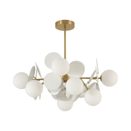 Brilagi - Πολυέλαιος με ράβδο BALMO 8xG9/9W/230V διάμ. 60 εκ. χρυσό/λευκό