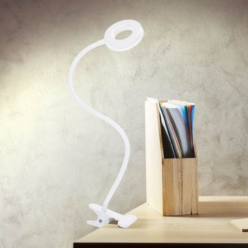 Brilagi - Ρυθμιζόμενη LED λάμπα με κλιπ ORBELA LED/8W/5V 3000/4000/5000K λευκή