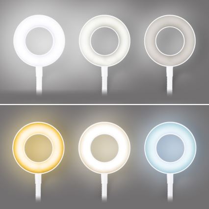 Brilagi - Ρυθμιζόμενη LED λάμπα με κλιπ ORBELA LED/8W/5V 3000/4000/5000K λευκή