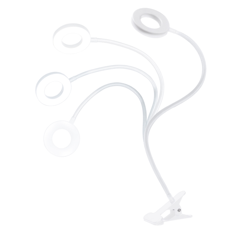 Brilagi - Ρυθμιζόμενη LED λάμπα με κλιπ ORBELA LED/8W/5V 3000/4000/5000K λευκή