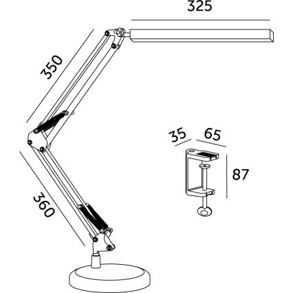 Brilagi - Ρυθμιζόμενη LED επιτραπέζια λάμπα 2-σε-1 USB VARIO LED/14W/5V 3000–6000K μαύρη