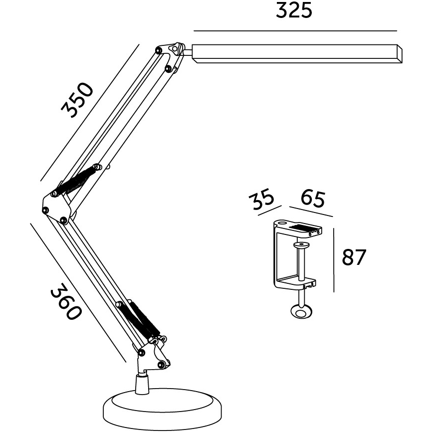 Brilagi - Ρυθμιζόμενη LED επιτραπέζια λάμπα 2-σε-1 USB VARIO LED/14W/5V 3000–6000K μαύρη