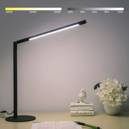 Brilagi - Επιτραπέζια λάμπα LED VARIO, ρυθμιζόμενη με έλεγχο αφής, 7W/230V, 3000–6500K, CRI 96, μαύρη