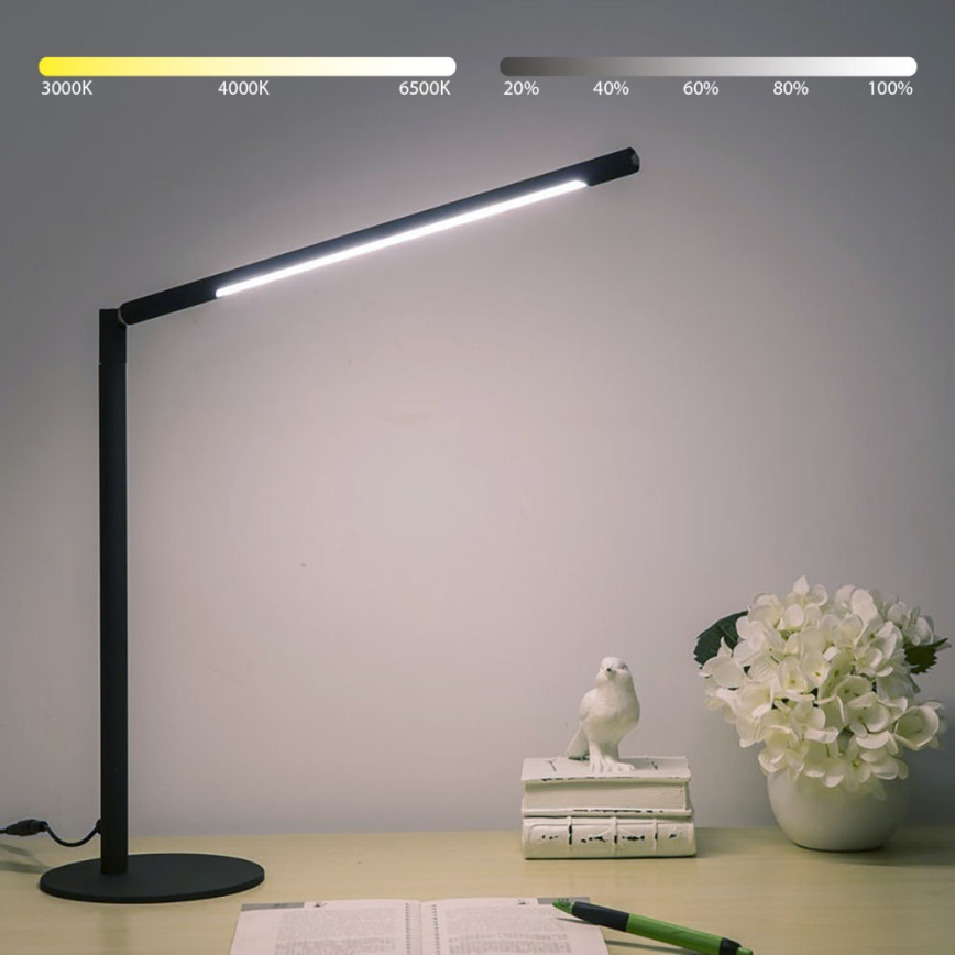 Brilagi - Επιτραπέζια λάμπα LED VARIO, ρυθμιζόμενη με έλεγχο αφής, 7W/230V, 3000–6500K, CRI 96, μαύρη