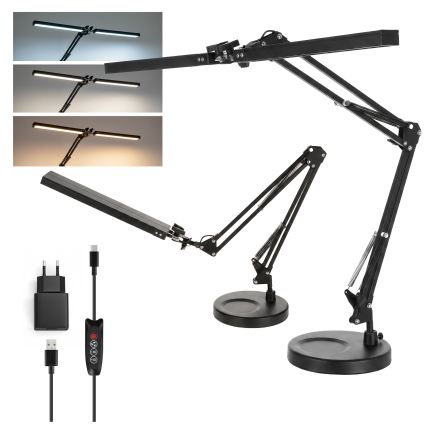 Brilagi - Ρυθμιζόμενη επιτραπέζια λάμπα LED VARIO LED/15W/230V 3000-6000K μαύρη