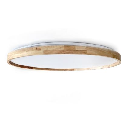 Brilagi - Ρυθμιζόμενο LED φωτιστικό οροφής ALSON LED/72W/230V 3000-6500K, απόχρωση δρυός, διάμ. 78 cm + τηλεχειριστήριο