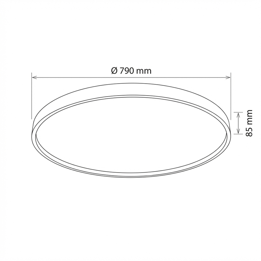 Brilagi - Ρυθμιζόμενο LED φωτιστικό οροφής ALSON LED/72W/230V 3000-6500K, απόχρωση δρυός, διάμ. 78 cm + τηλεχειριστήριο