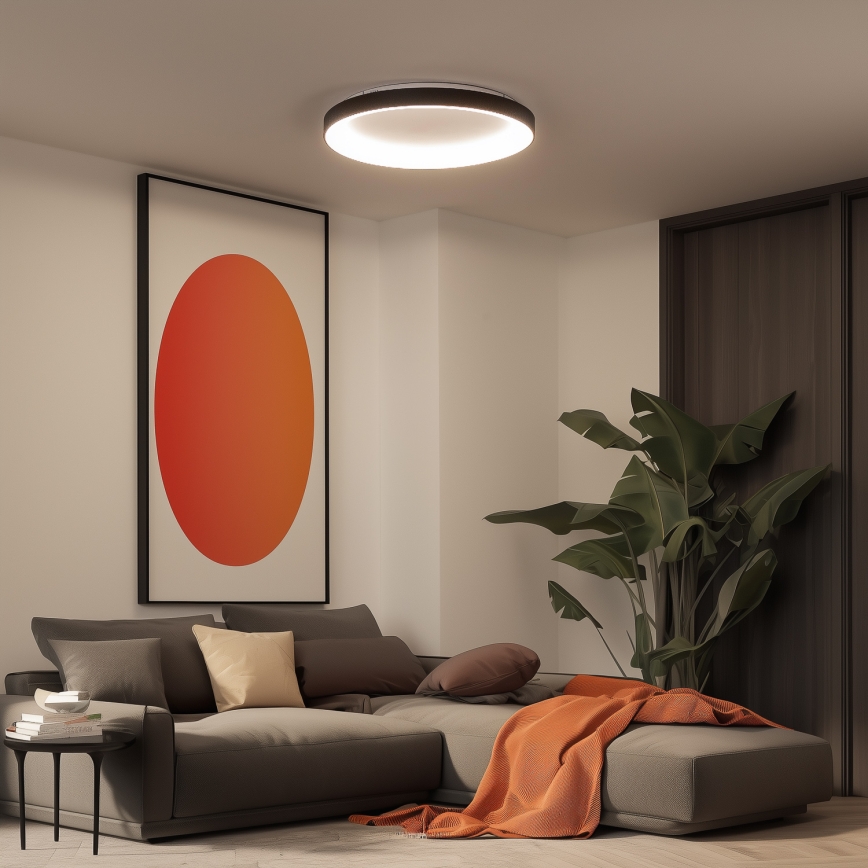 Brilagi - Ρυθμιζόμενο LED φωτιστικό οροφής FALCON II LED/108W/230V 3000-6500K, διάμ. 80 cm, μαύρο + τηλεχειριστήριο