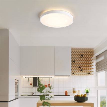 Brilagi - Ρυθμιζόμενο LED φωτιστικό οροφής GLASS POOL DOUBLE LED/48W/230V 3000-6000K 40 cm λευκό + τηλεχειριστήριο