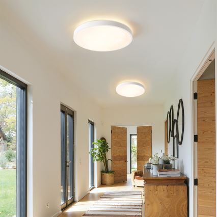 Brilagi - Ρυθμιζόμενο LED φωτιστικό οροφής GLASS POOL DOUBLE LED/48W/230V 3000-6000K 40 cm λευκό + τηλεχειριστήριο