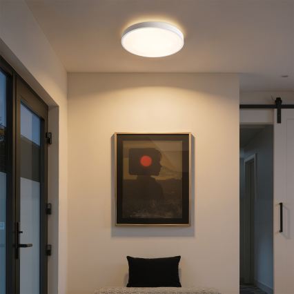 Brilagi - Ρυθμιζόμενο LED φωτιστικό οροφής GLASS POOL DOUBLE LED/48W/230V 3000-6000K 40 cm λευκό + τηλεχειριστήριο