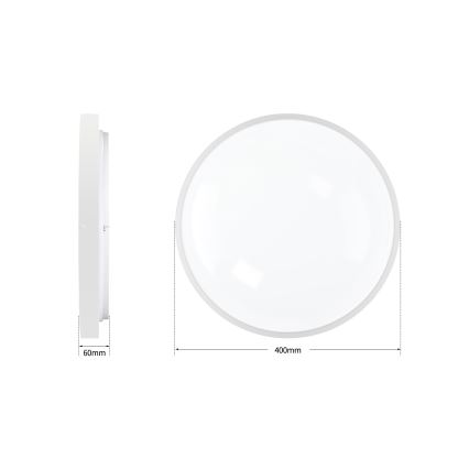 Brilagi - Ρυθμιζόμενο LED φωτιστικό οροφής GLASS POOL DOUBLE LED/48W/230V 3000-6000K 40 cm λευκό + τηλεχειριστήριο