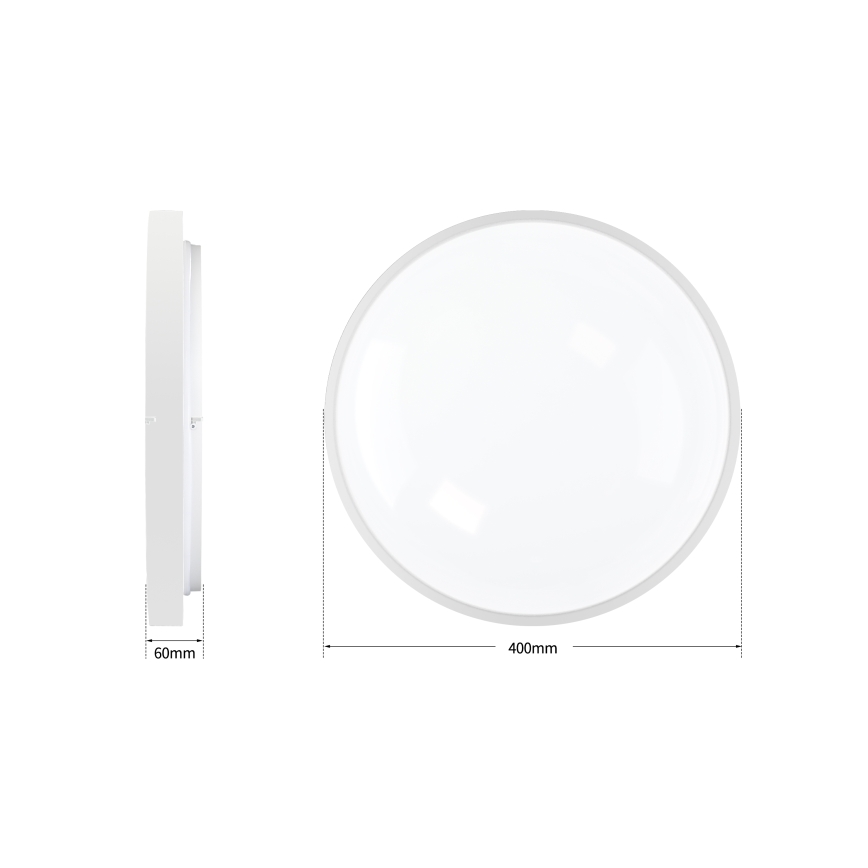 Brilagi - Ρυθμιζόμενο LED φωτιστικό οροφής GLASS POOL DOUBLE LED/48W/230V 3000-6000K 40 cm λευκό + τηλεχειριστήριο