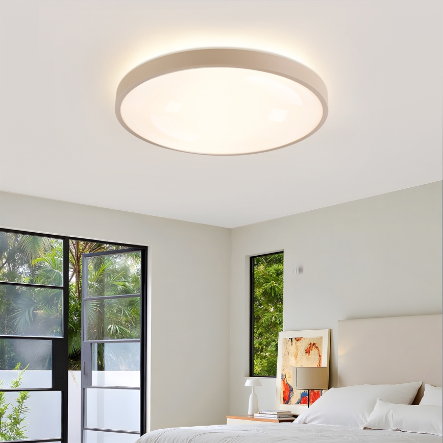 Brilagi - Ρυθμιζόμενο LED φωτιστικό οροφής GLASS POOL DOUBLE LED/60W/230V 3000-6000K 50 cm μπεζ + τηλεχειριστήριο