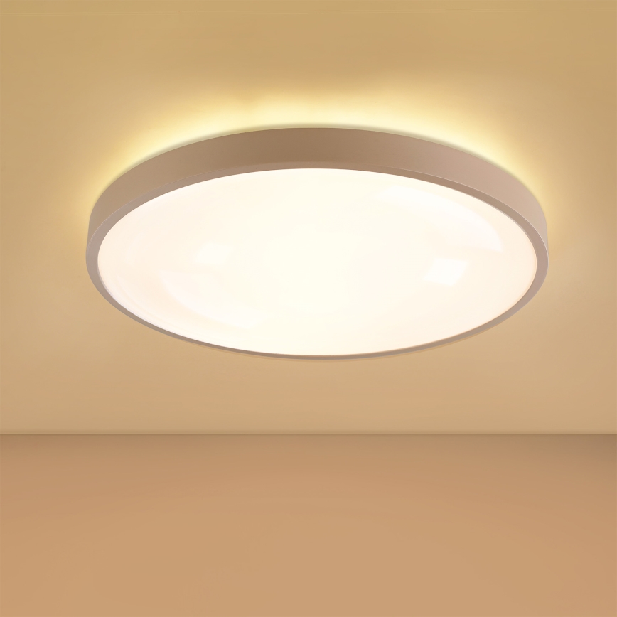 Brilagi - Ρυθμιζόμενο LED φωτιστικό οροφής GLASS POOL DOUBLE LED/60W/230V 3000-6000K 50 cm μπεζ + τηλεχειριστήριο