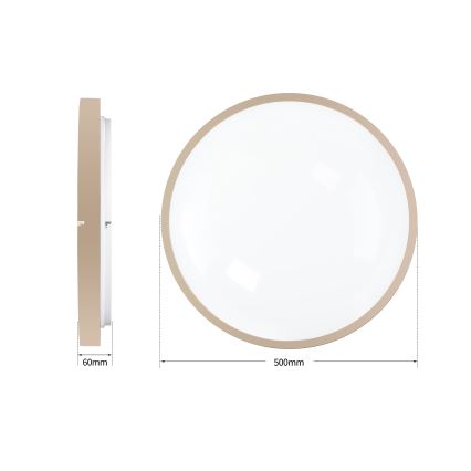 Brilagi - Ρυθμιζόμενο LED φωτιστικό οροφής GLASS POOL DOUBLE LED/60W/230V 3000-6000K 50 cm μπεζ + τηλεχειριστήριο