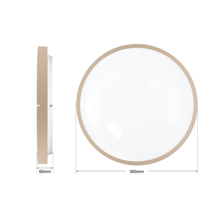 Brilagi - Ρυθμιζόμενο LED φωτιστικό οροφής GLASS POOL DOUBLE LED/60W/230V 3000-6000K 50 cm μπεζ + τηλεχειριστήριο