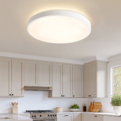 Brilagi - Φωτιστικό οροφής LED ρυθμιζόμενης έντασης GLASS POOL DOUBLE LED/80W/230V 3000-6000K 60 cm λευκό + τηλεχειριστήριο