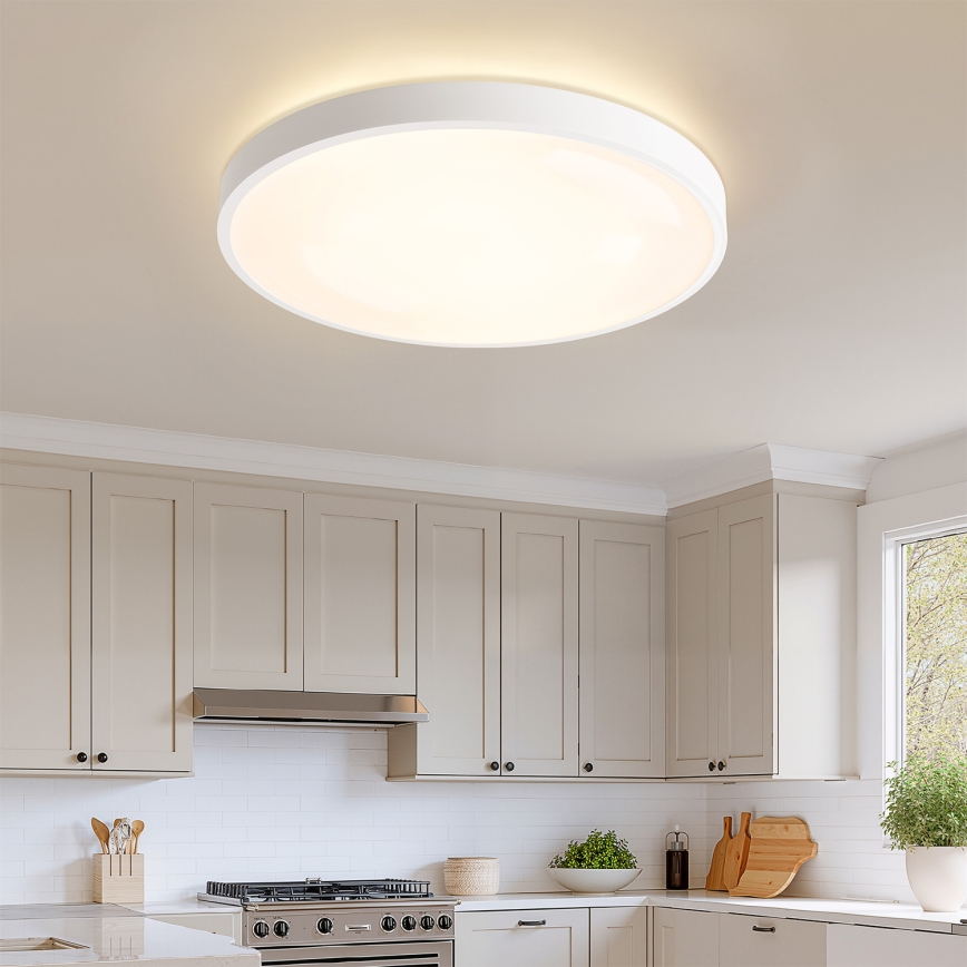 Brilagi - Φωτιστικό οροφής LED ρυθμιζόμενης έντασης GLASS POOL DOUBLE LED/80W/230V 3000-6000K 60 cm λευκό + τηλεχειριστήριο