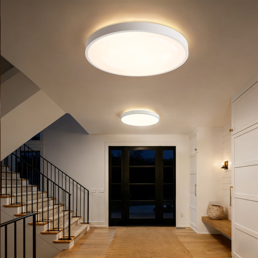 Brilagi - Φωτιστικό οροφής LED ρυθμιζόμενης έντασης GLASS POOL DOUBLE LED/80W/230V 3000-6000K 60 cm λευκό + τηλεχειριστήριο