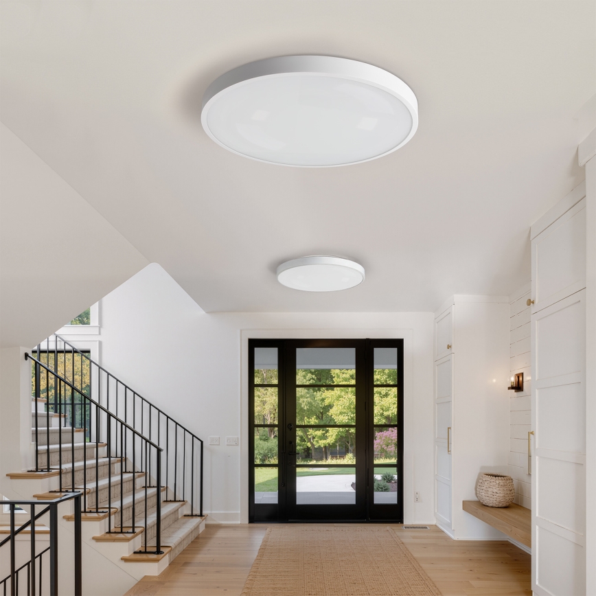 Brilagi - Φωτιστικό οροφής LED ρυθμιζόμενης έντασης GLASS POOL DOUBLE LED/80W/230V 3000-6000K 60 cm λευκό + τηλεχειριστήριο