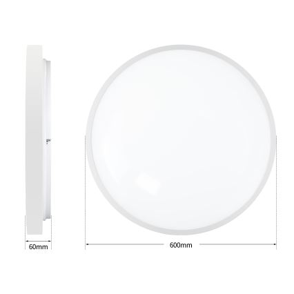 Brilagi - Φωτιστικό οροφής LED ρυθμιζόμενης έντασης GLASS POOL DOUBLE LED/80W/230V 3000-6000K 60 cm λευκό + τηλεχειριστήριο