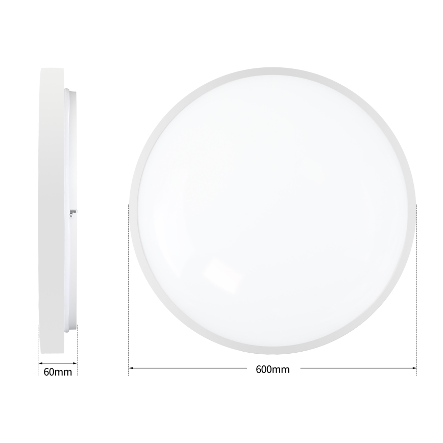 Brilagi - Φωτιστικό οροφής LED ρυθμιζόμενης έντασης GLASS POOL DOUBLE LED/80W/230V 3000-6000K 60 cm λευκό + τηλεχειριστήριο