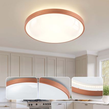 BRILAGI - Ρυθμιζόμενο φωτιστικό οροφής GLASS POOL DOUBLE LED/80W/230V Ø 60 cm χάλκινο + τηλεχειριστήριο