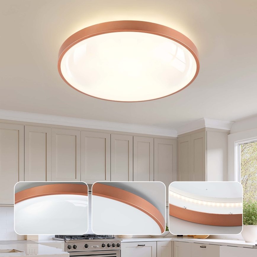 BRILAGI - Ρυθμιζόμενο φωτιστικό οροφής GLASS POOL DOUBLE LED/80W/230V Ø 60 cm χάλκινο + τηλεχειριστήριο