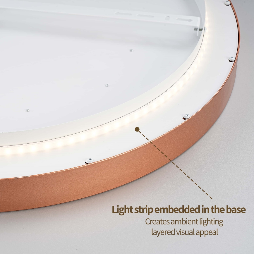 BRILAGI - Ρυθμιζόμενο φωτιστικό οροφής GLASS POOL DOUBLE LED/80W/230V Ø 60 cm χάλκινο + τηλεχειριστήριο