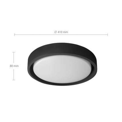 Brilagi - Ρυθμιζόμενο φωτιστικό οροφής LED MATTEO LED/48W/230V 3000-6500K Ø 41 cm μαύρο + τηλεχειριστήριο