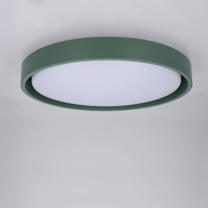 Brilagi - LED ρυθμιζόμενο φωτιστικό οροφής MATTEO LED/48W/230V 3000-6500K διάμ. 41 cm πράσινο + τηλεχειριστήριο