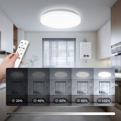 Brilagi - LED Ρυθμιζόμενο φωτιστικό οροφής MILKY WAY LED/24W/230V 3000-6500K Ø 38 cm + τηλεχειριστήριο