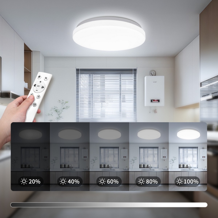 Brilagi - LED Ρυθμιζόμενο φωτιστικό οροφής MILKY WAY LED/24W/230V 3000-6500K Ø 38 cm + τηλεχειριστήριο