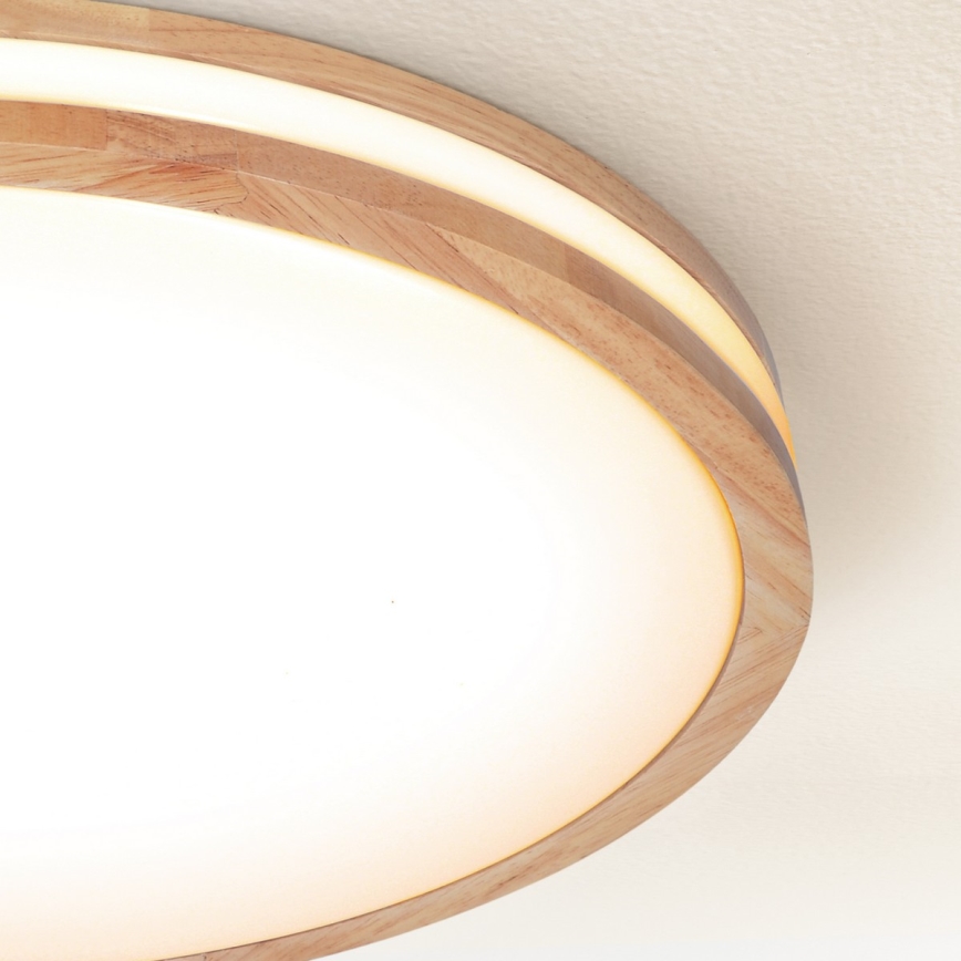 Brilagi - LED ρυθμιζόμενο φωτιστικό οροφής MOLINA LED/60W/230V 3000-6500K σε απόχρωση δρυός, διάμετρος 58 cm + τηλεχειριστήριο