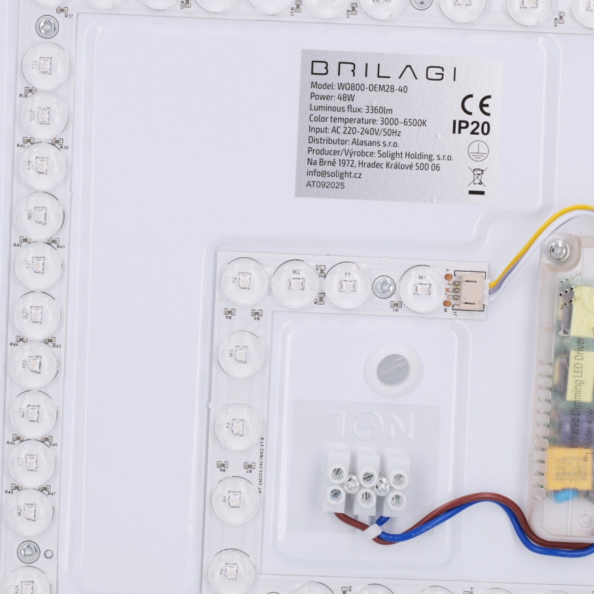 Brilagi - Ρυθμιζόμενο φωτιστικό οροφής LED NAOMI LED/48W/230V 3000-6500K Ø 39 cm μαύρο + τηλεχειριστήριο