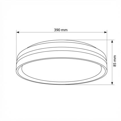 Brilagi - Ρυθμιζόμενο φωτιστικό οροφής LED NAOMI LED/48W/230V 3000-6500K Ø 39 cm μαύρο + τηλεχειριστήριο