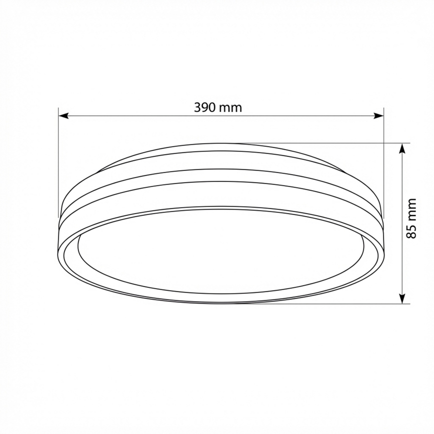 Brilagi - Ρυθμιζόμενο φωτιστικό οροφής LED NAOMI LED/48W/230V 3000-6500K Ø 39 cm μαύρο + τηλεχειριστήριο