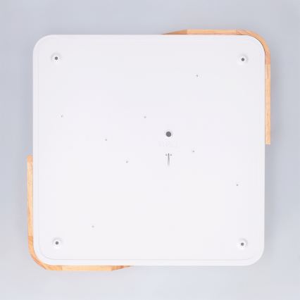 Brilagi - Ρυθμιζόμενο φωτιστικό οροφής LED PILANA LED/48W/230V 3000-6500K δρυς/λευκό 42x42 cm + τηλεχειριστήριο