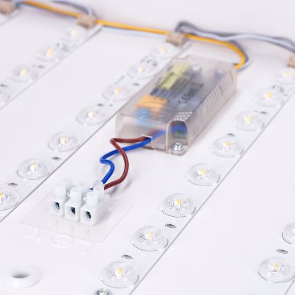 Brilagi - Ρυθμιζόμενο LED φωτιστικό οροφής PILANA LED/60W/230V 3000-6500K δρυς/λευκό 56x56 cm + τηλεχειριστήριο