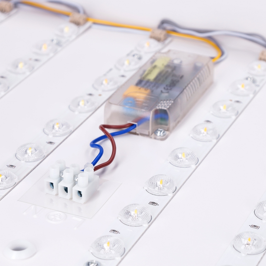 Brilagi - Ρυθμιζόμενο LED φωτιστικό οροφής PILANA LED/60W/230V 3000-6500K δρυς/λευκό 56x56 cm + τηλεχειριστήριο