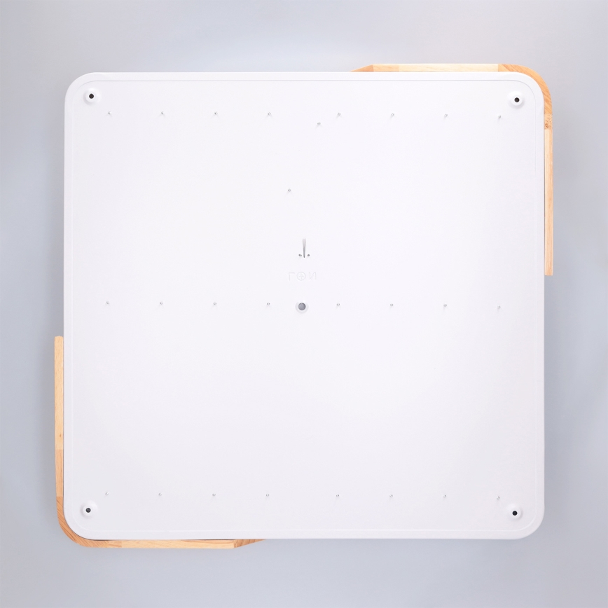 Brilagi - Ρυθμιζόμενο LED φωτιστικό οροφής PILANA LED/60W/230V 3000-6500K δρυς/λευκό 56x56 cm + τηλεχειριστήριο