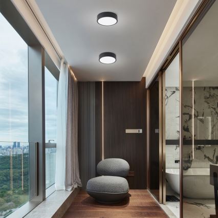 Brilagi - Ρυθμιζόμενο LED φωτιστικό οροφής POOL LED/18W/230V 3000-6000K 20 cm μαύρο + τηλεχειριστήριο