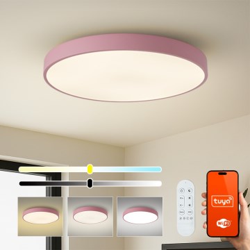 Brilagi - Ρυθμιζόμενο φωτιστικό LED POOL SMART LED/100W/230V, διάμετρος 80 cm, 3000-6000K, Wi-Fi Tuya + τηλεχειριστήριο, ροζ