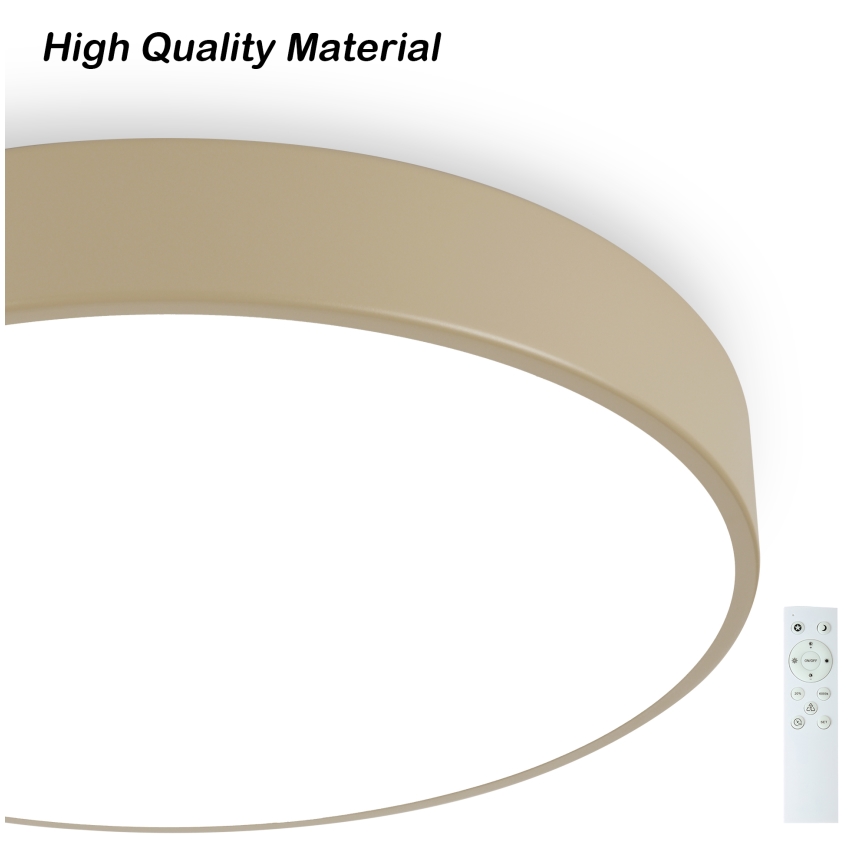 Brilagi - Ρυθμιζόμενο LED φωτιστικό οροφής POOL SMART LED/48W/230V 3000-6000K Ø 40 cm Wi-Fi Tuya μπεζ + τηλεχειριστήριο