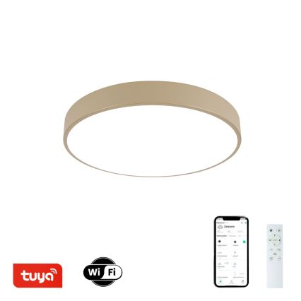 Brilagi - Ρυθμιζόμενο LED φωτιστικό οροφής POOL SMART LED/48W/230V 3000-6000K Ø 40 cm Wi-Fi Tuya μπεζ + τηλεχειριστήριο