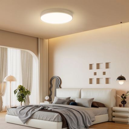 Brilagi - Ρυθμιζόμενο LED φωτιστικό οροφής POOL SMART LED/60W/230V 3000-6000K διάμ. 50 cm Wi-Fi Tuya μπεζ + τηλεχειριστήριο